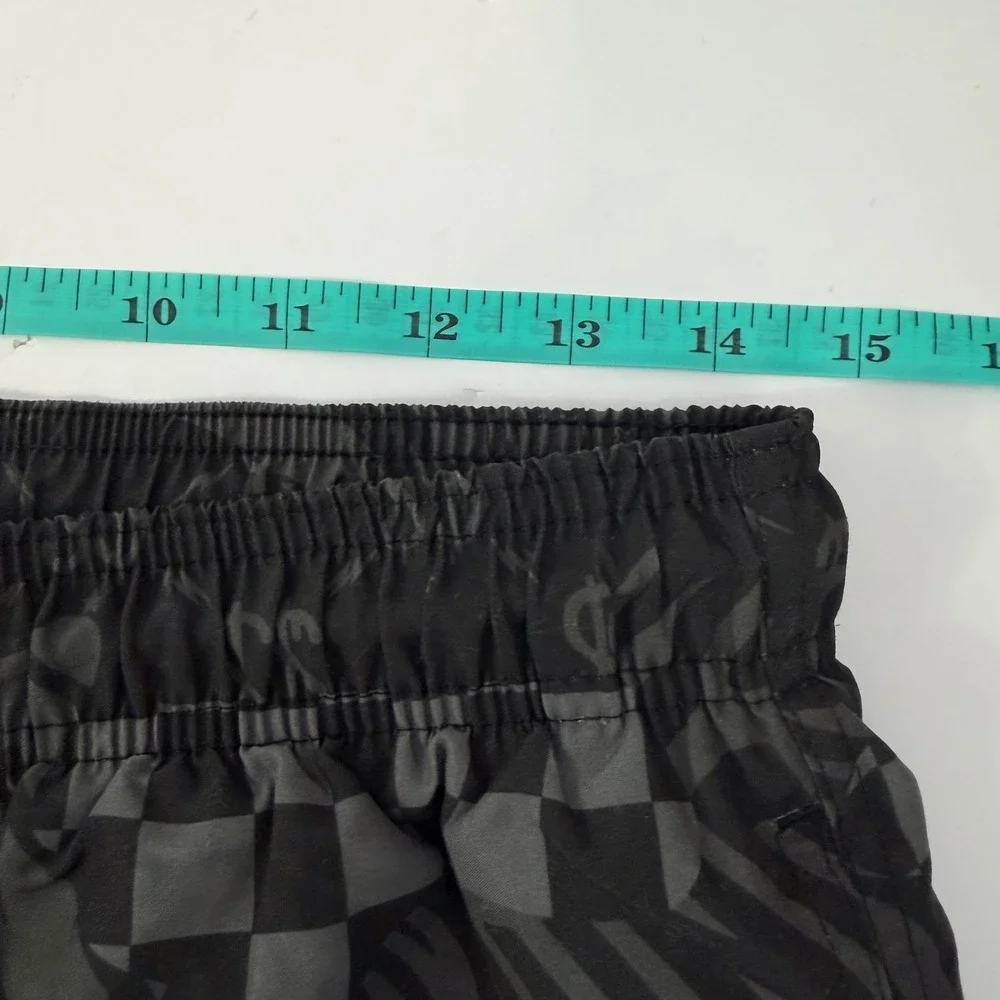 Sprayground Swim Shorts Mens Small Black Gray Checkered Graffiti Limited Edition